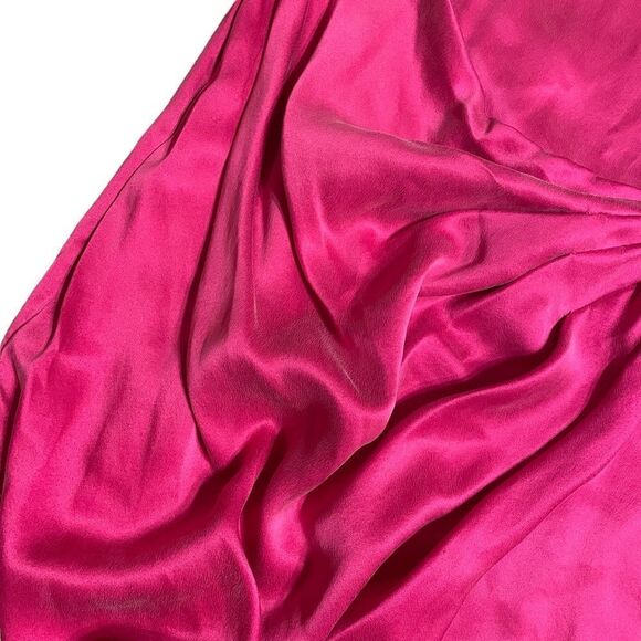 Pink Brushed Silk wrap effect sleeveless dress - Mary Jo Bruno Size 8 - Picture 11 of 15